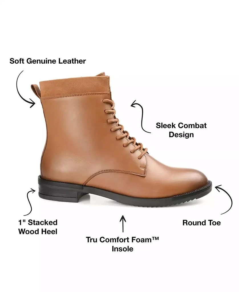 Journee Signature Women's Natara Lace Up Combat Booties 7