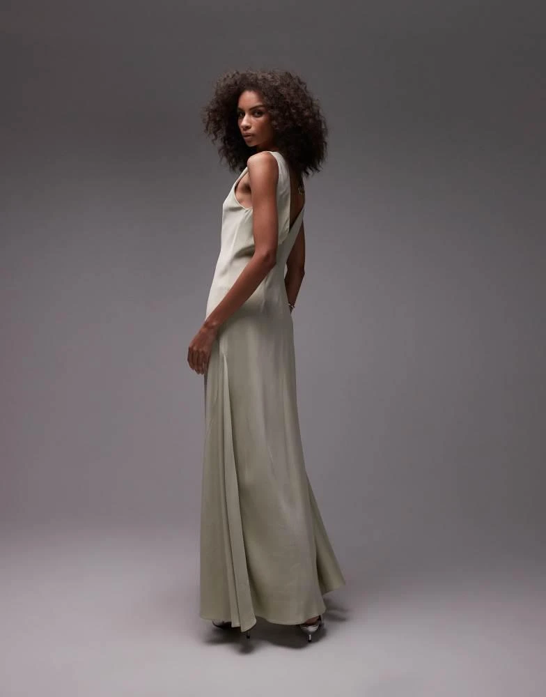 maya sage green bridesmaid dresses Maya Sage Green Floral Embellished Self-Tie One Shoulder Maxi Dress – Maya  Deluxe main image 1