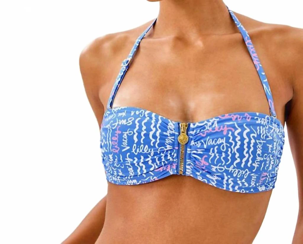 Lilly Pulitzer Genya Bandeau Top In Blue