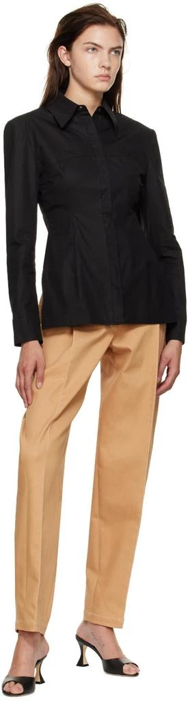 LVIR Beige Contrast Stitching Trousers 4
