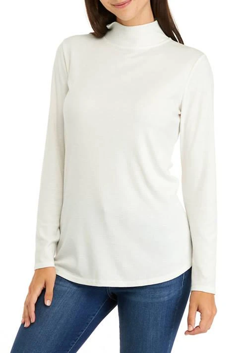 Wonderly Womens Long Sleeve Mock Neck Top 1