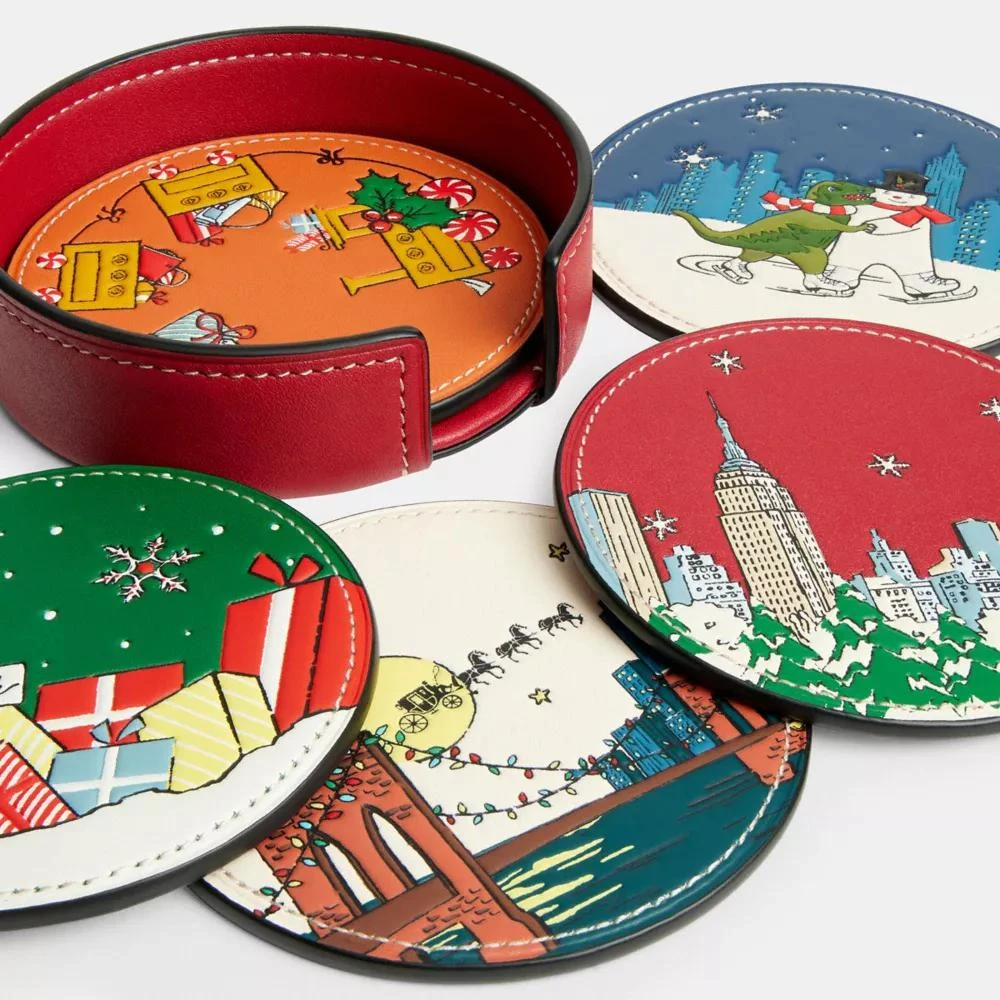 Coach Holiday Coaster Set 5