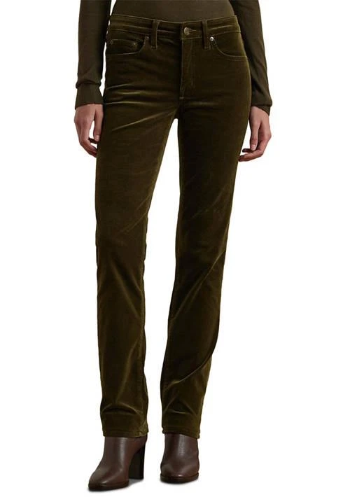 Ralph Lauren Ralph Lauren Women S Stretch Corduroy Mid Rise Straight Pants 1