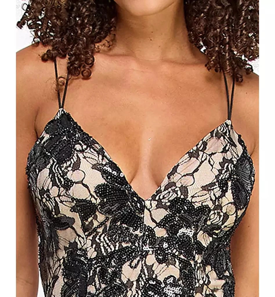 Emerald Sundae Juniors' Sequin And Lace Embellished Godet Dress, Created for Macy's 4