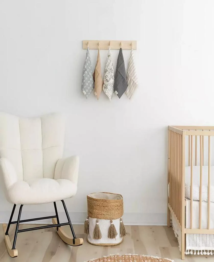 Crane Baby Infants Ezra Woodland Animal Wash Cloth, 5-Pc. Set 4