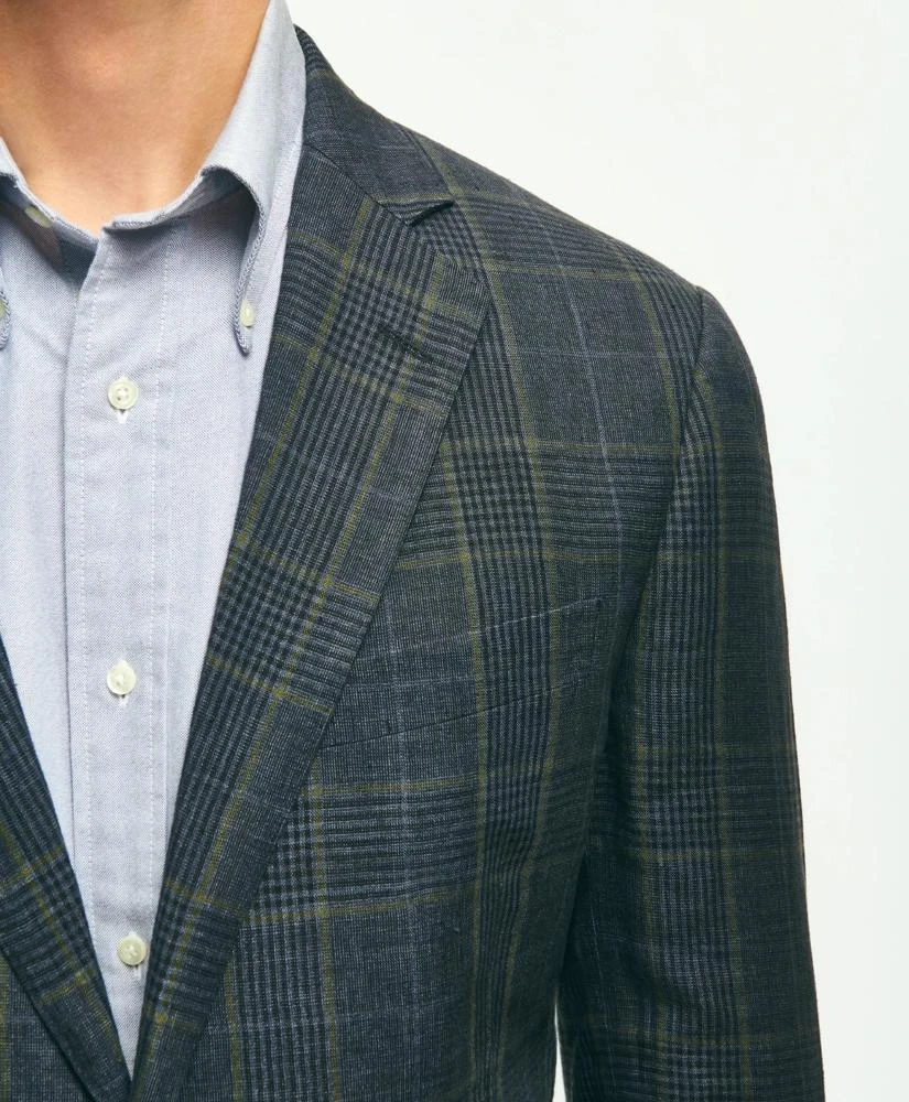 Brooks Brothers Classic Fit Linen Check Sport Coat 3