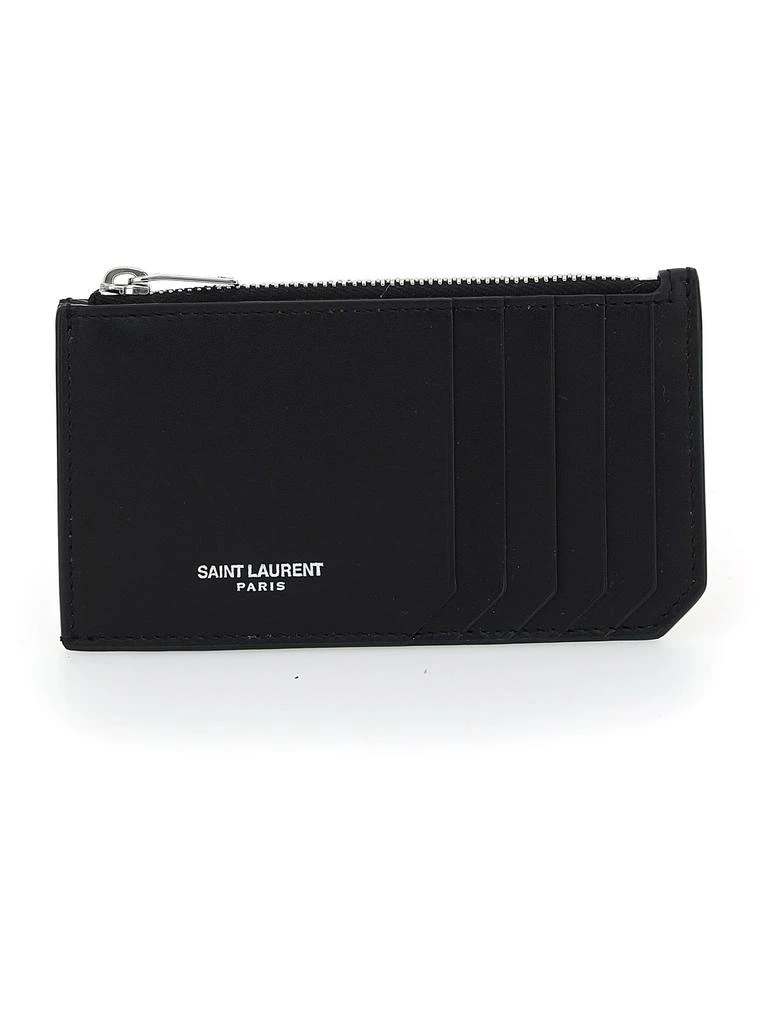 Yves Saint Laurent Saint Laurent Logo Detailed Zip-Up Cardholder 1