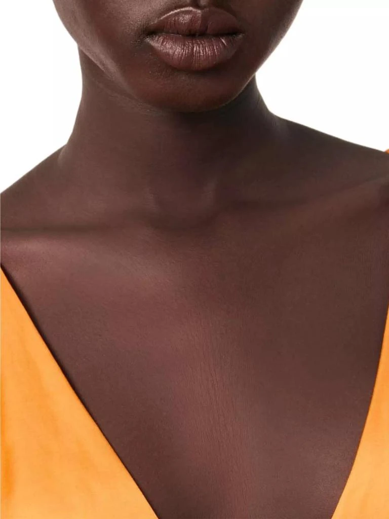 Maje Satin-Look Midi Dress 5