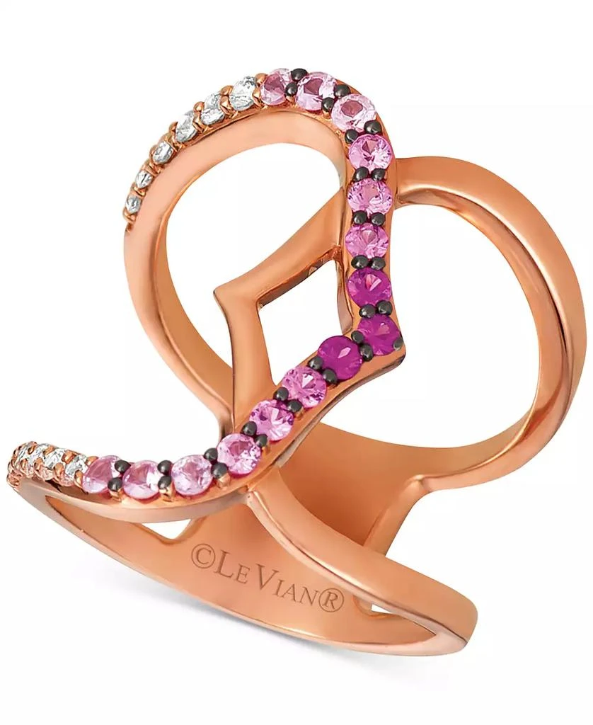 Le Vian Strawberry Layer Cake Multi-Gemstone Statement Ring (3/4 ct. t.w.) in 14k Rose Gold 1