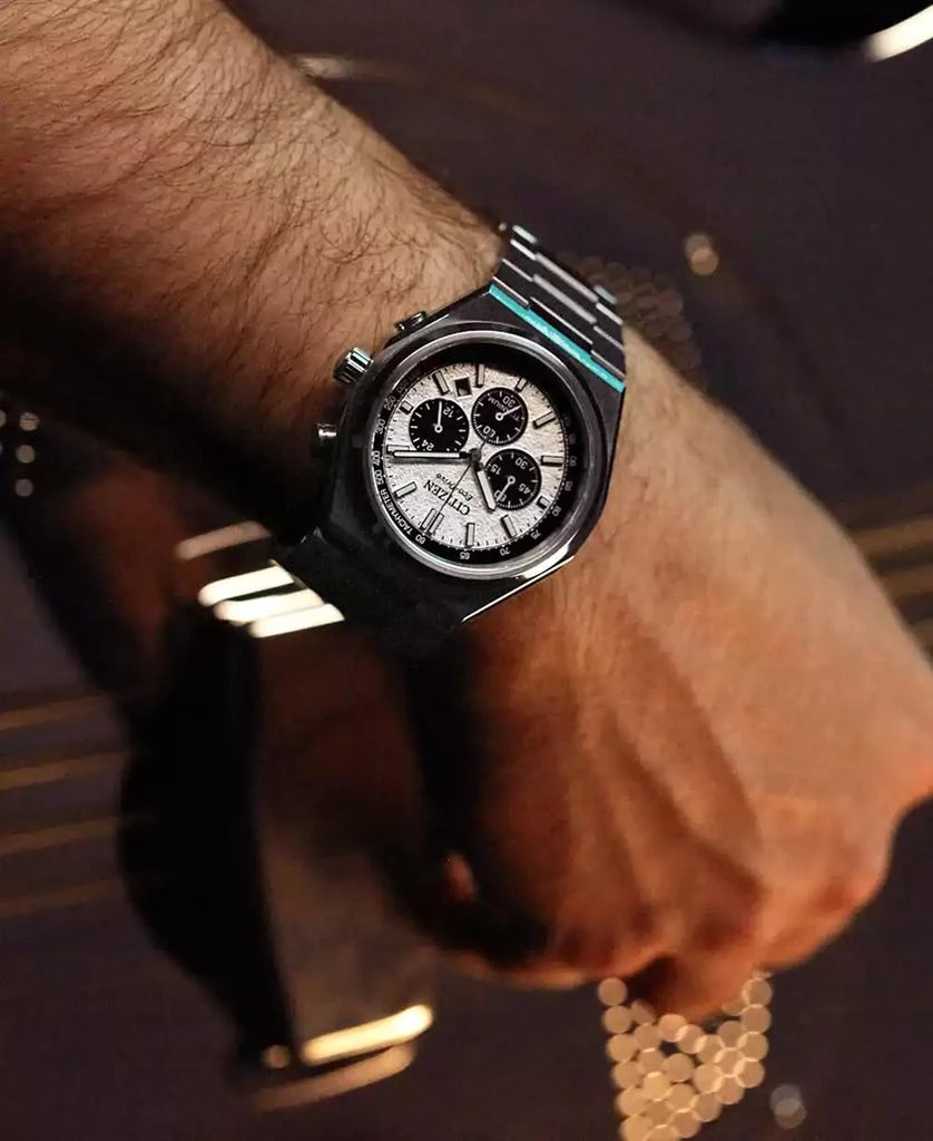 Citizen Eco-Drive Men's Chronograph Zenshin Super Titanium Bracelet Watch 43mm 3