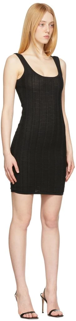 Herve Leger Black Shadow Stripe Mini Dress 2