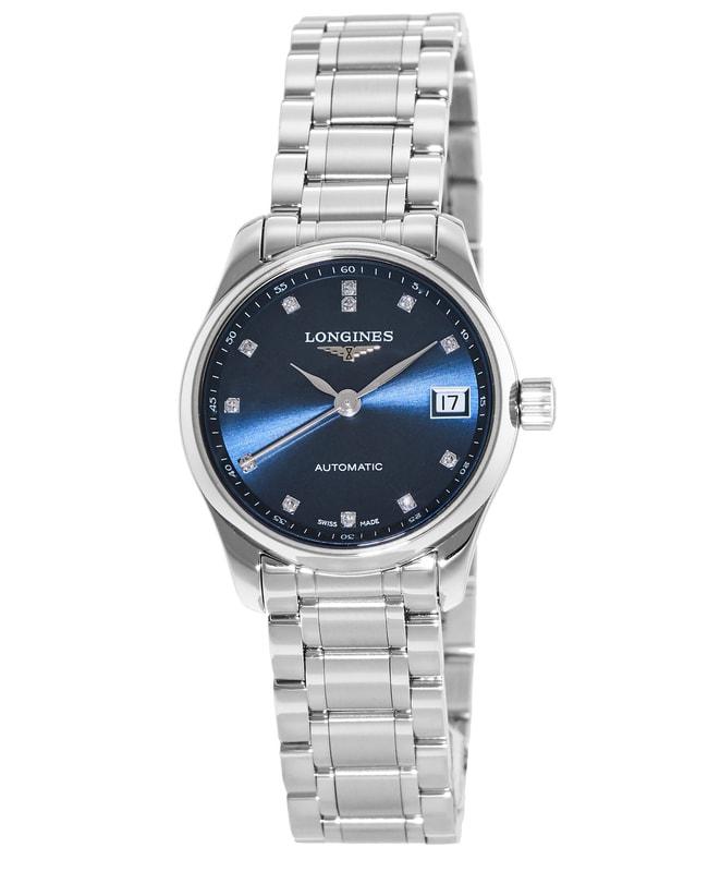 Longines Longines Master Collection Automatic 25.5mm Diamond Accent Blue Dial Women's Watch L2.128.4.97.6
