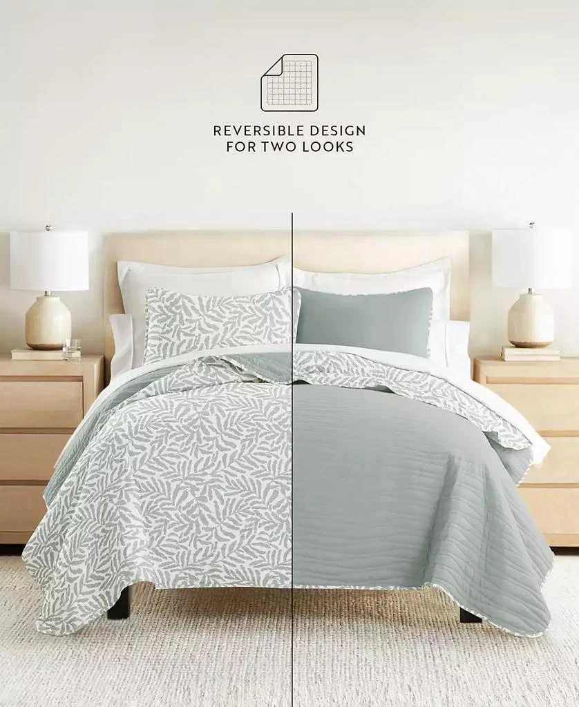IENJOY HOME Tossed Ferns Reversible 2-Pc. Quilt Set 3
