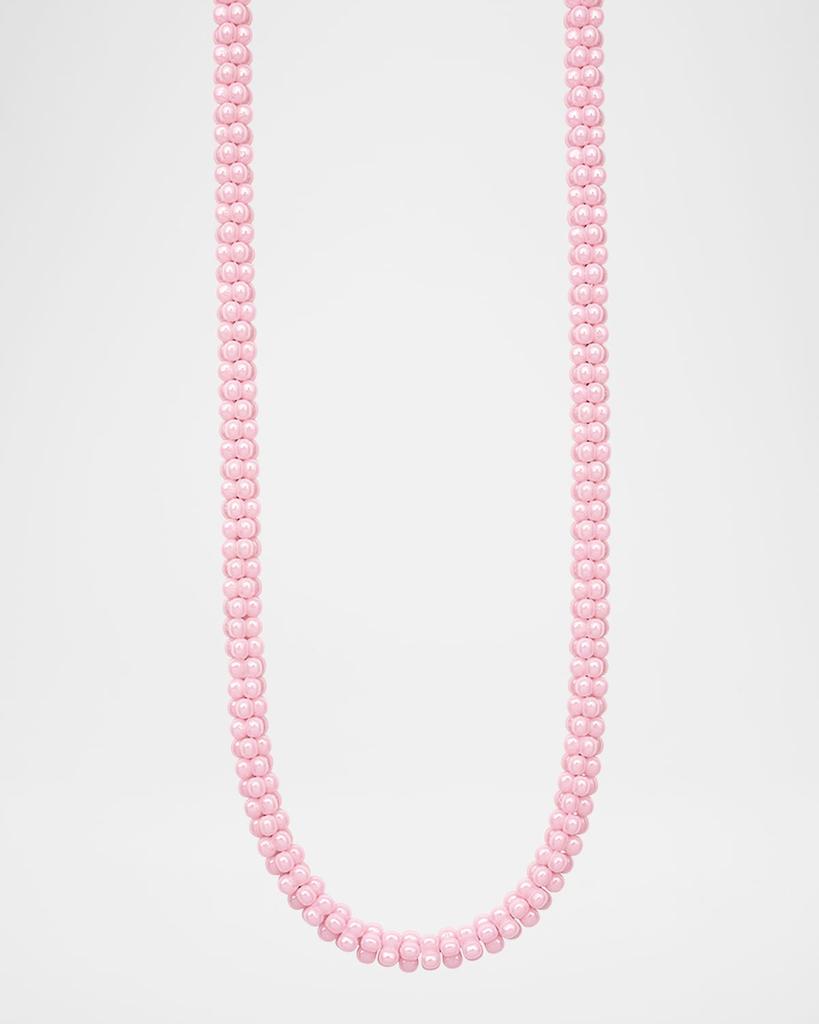 LAGOS Sterling Silver Pink Caviar Ceramic Rope Necklace, 5mm