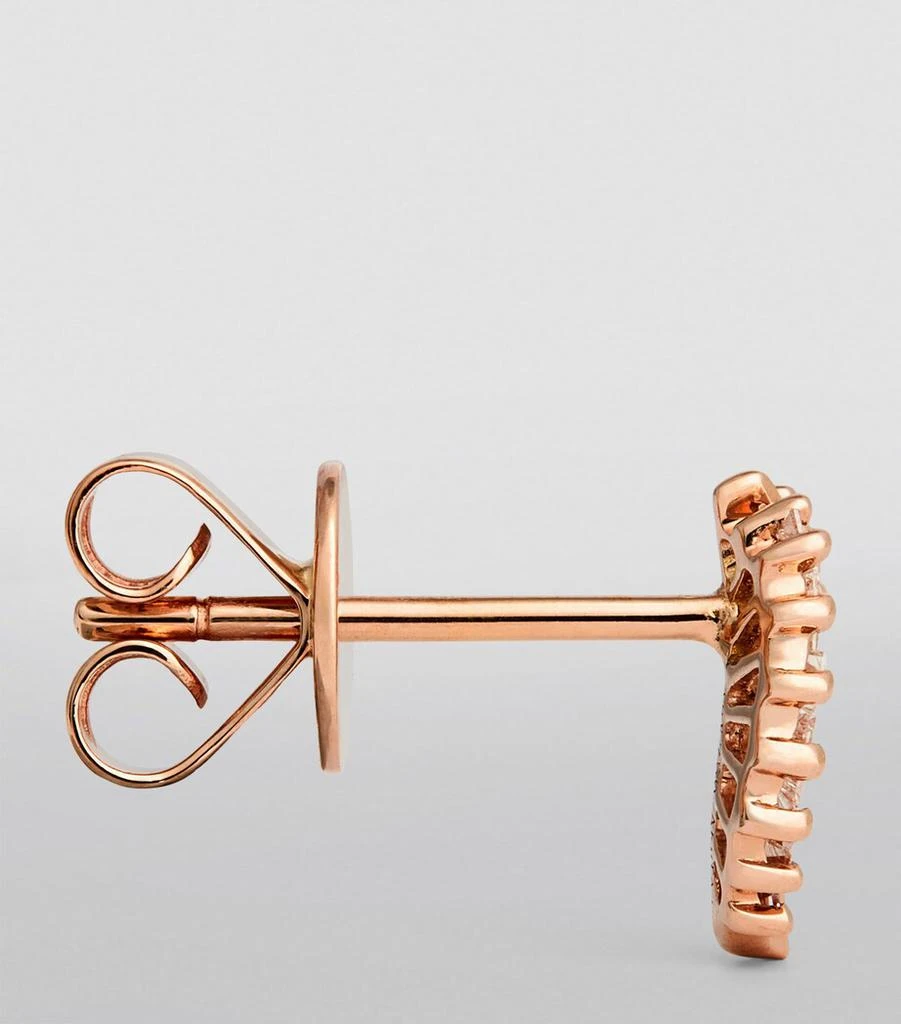 Anita Ko Rose Gold and Diamond Palm Leaf Stud Earrings 3