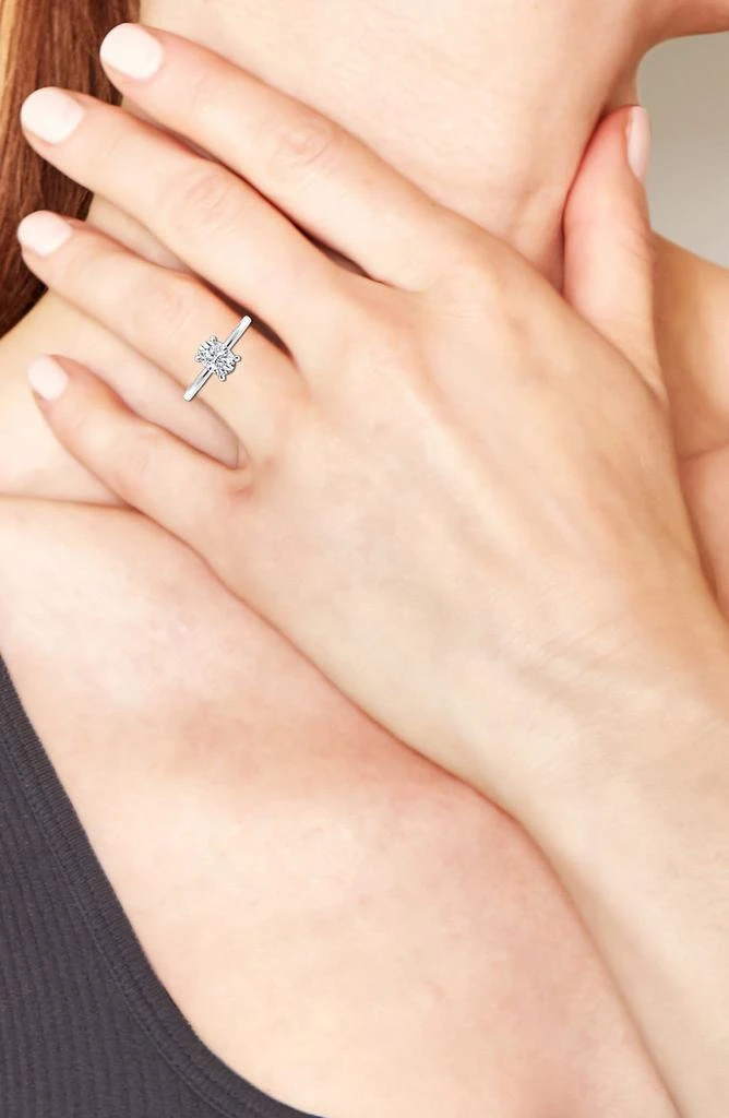 Badgley Mischka Oval Cut Lab Created Diamond Engagement Ring - 1.00 ctw 2