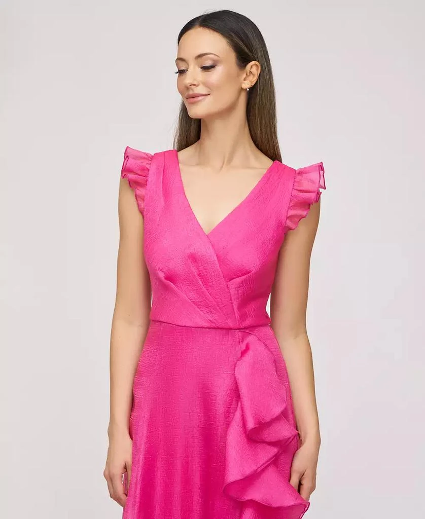 JS Collections Women's Cascading-Ruffle Flutter-Sleeve Gown 8