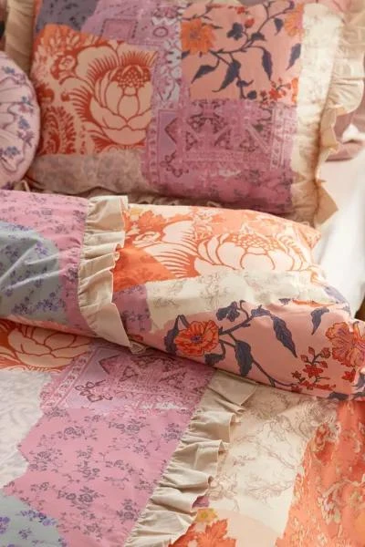 Urban Outfitters Floral Patchwork Ruffle Duvet Cover 2