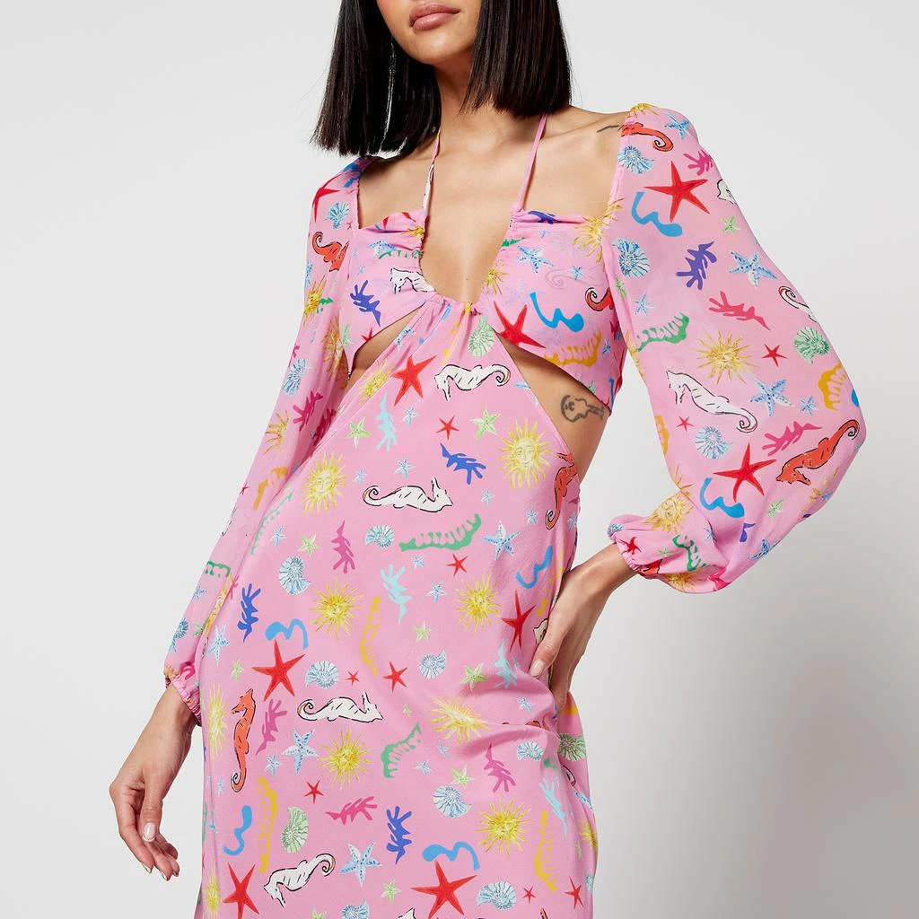 Rixo Rixo Kamilla Printed Silk-Chiffon Midi Dress 3