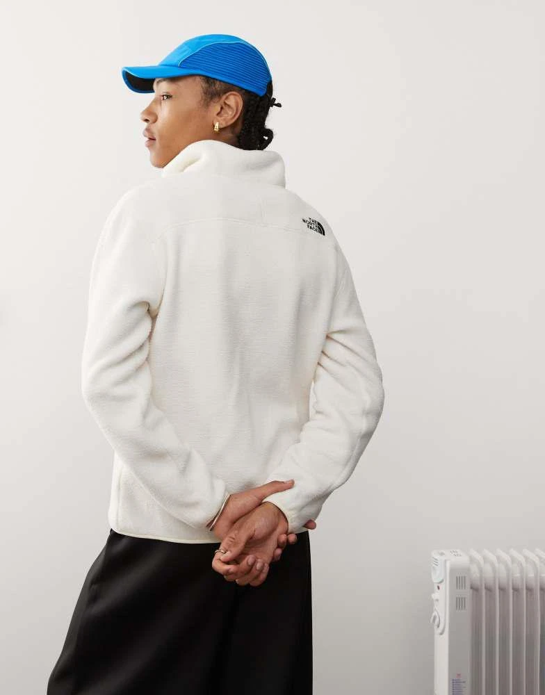 The North Face The North Face Shispare 1/4 zip logo fleece in off white exclusive to ASOS 4