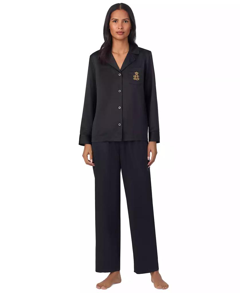 Ralph Lauren Women's Satin Notched-Collar Pajama Set