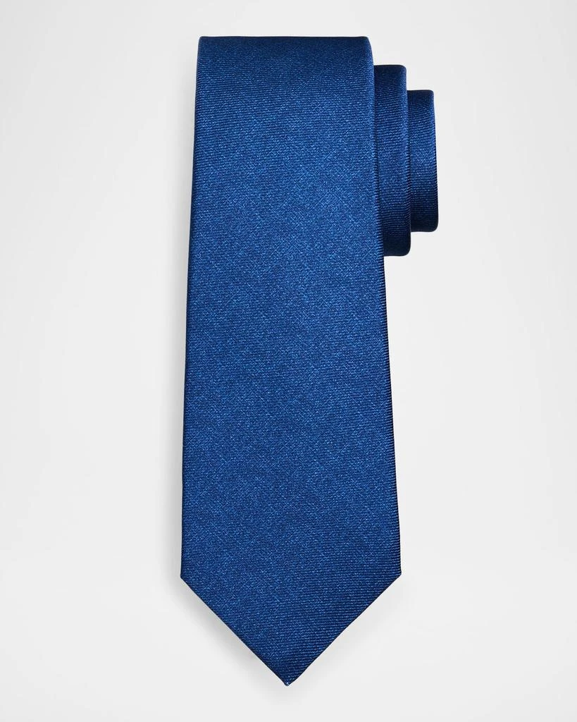 Kiton Men
s Crosshatch Silk 7-Fold Tie