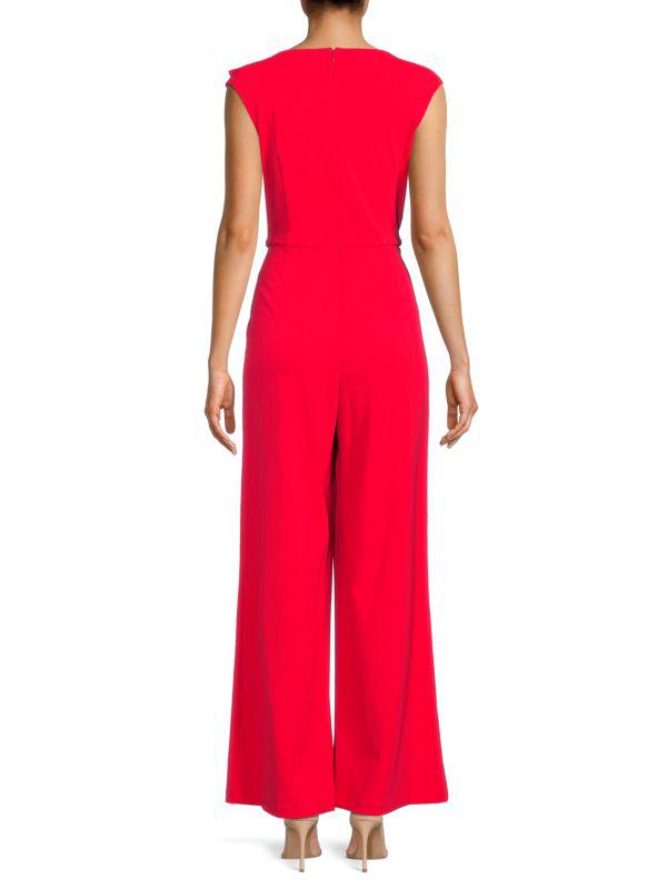 Donna Ricco Boat Neck Jumpsuit