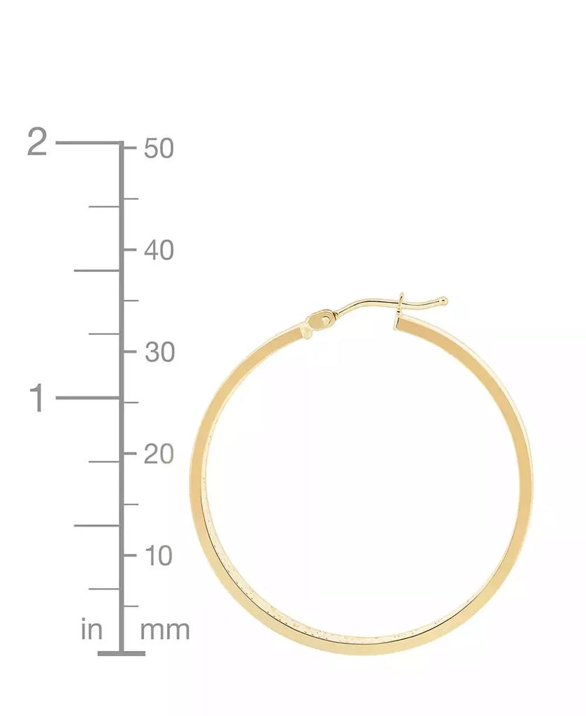 Italian Gold Medium Greek Key Hoop Earrings in 14k Gold, 30mm 4