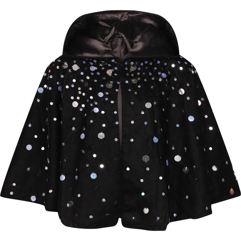 Tutu Du Monde Bad luck kitty velvet cape in black