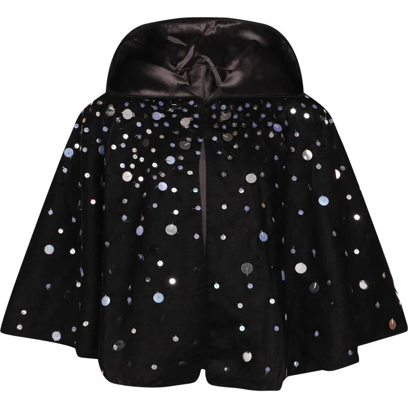 Tutu Du Monde Bad luck kitty velvet cape in black 1