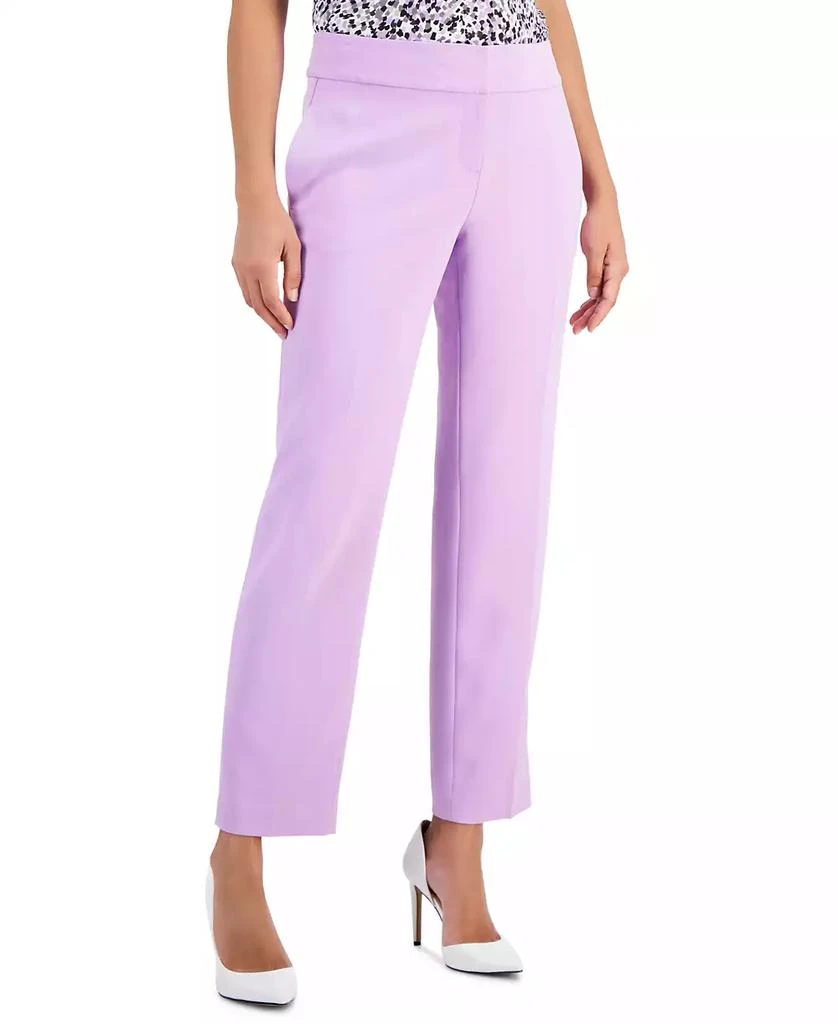Kasper Petite Women's Stretch-Crepe Straight-Leg Pants 1