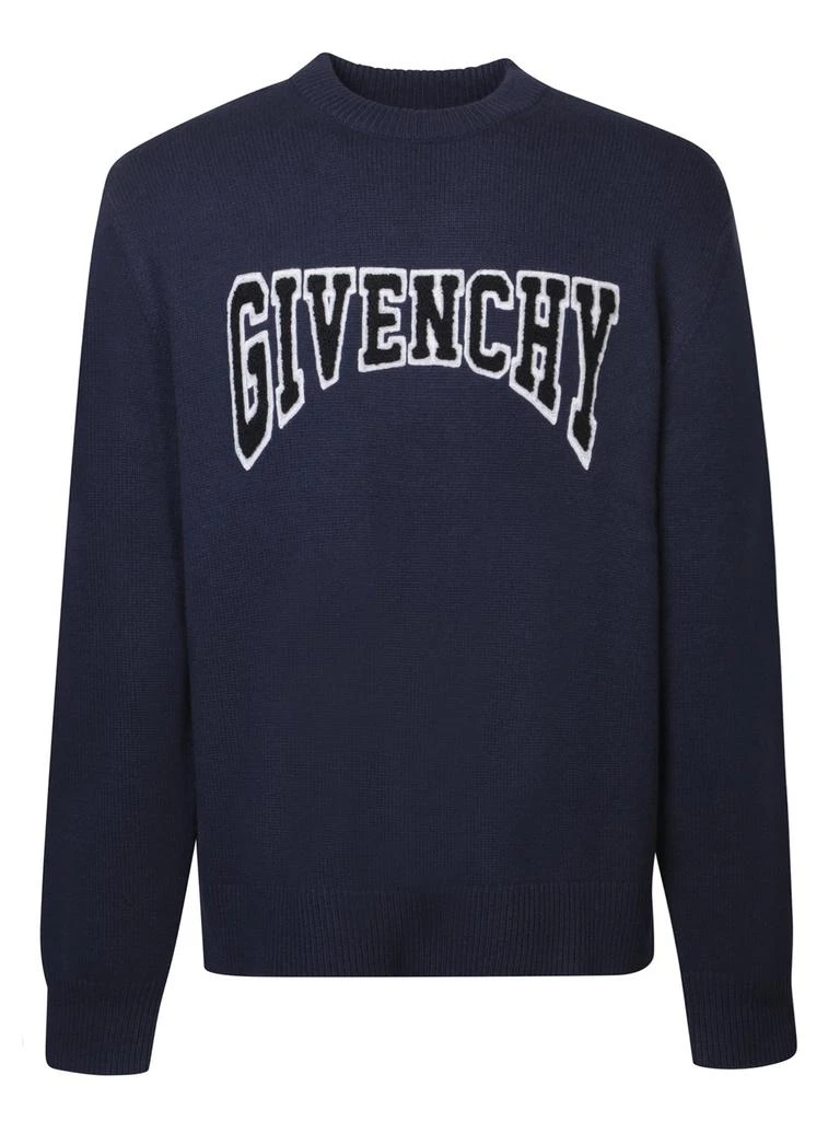 Givenchy Givenchy Flocked Logo Crewneck Knit Jumper 1