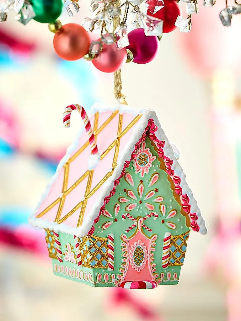 Glitterville Gingerbread Cottage Ornament