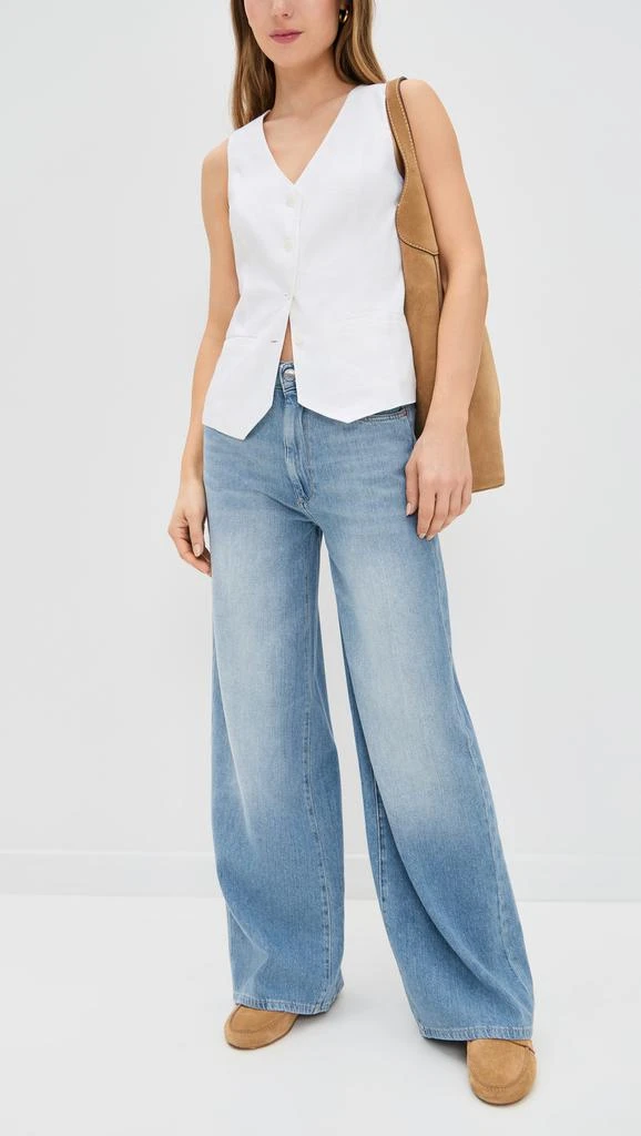 DL1961 DL Aura Hepburn Wide Leg High Rise Jeans 4