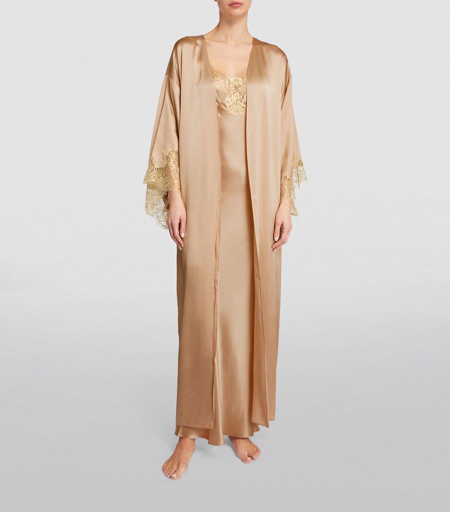 GILDA & PEARL Silk Gina Long Robe