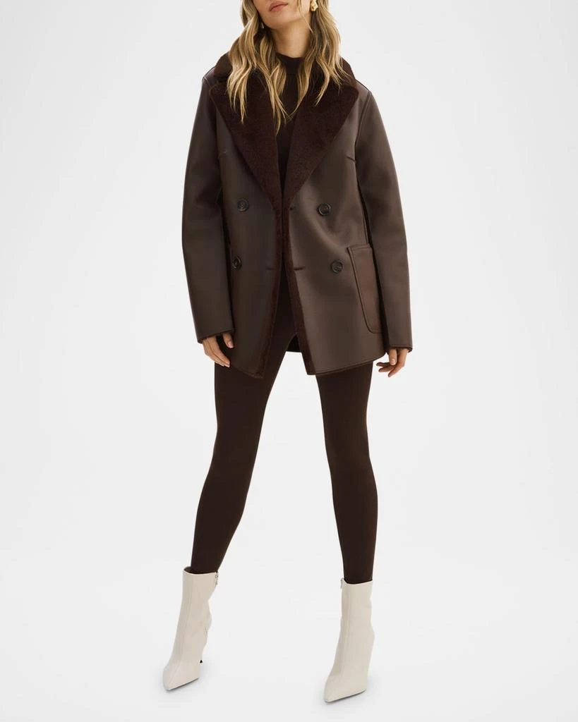 LaMarque Camille Faux Fur Double-Breasted Reversible Coat 2