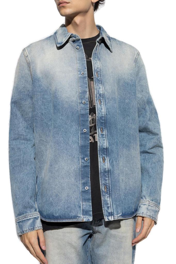 Shop Amiri Button-Up Denim Shirt on Sale at BeyondStyle