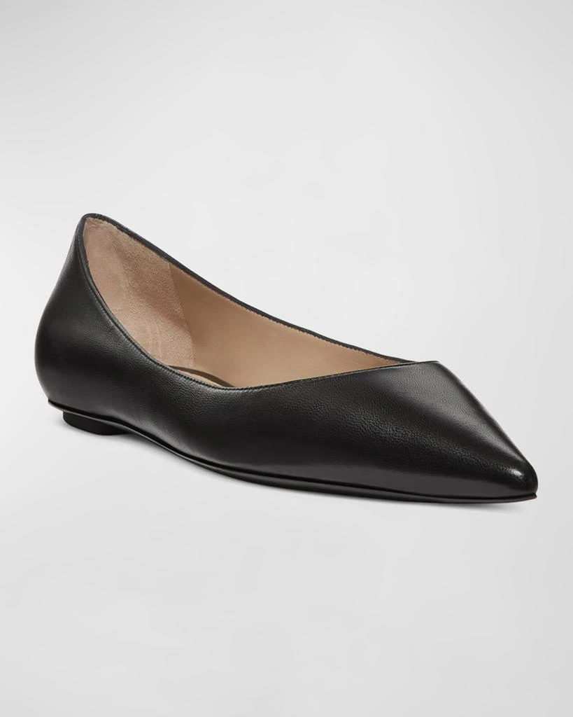Stuart Weitzman Emilia Leather Ballerina Flats 2