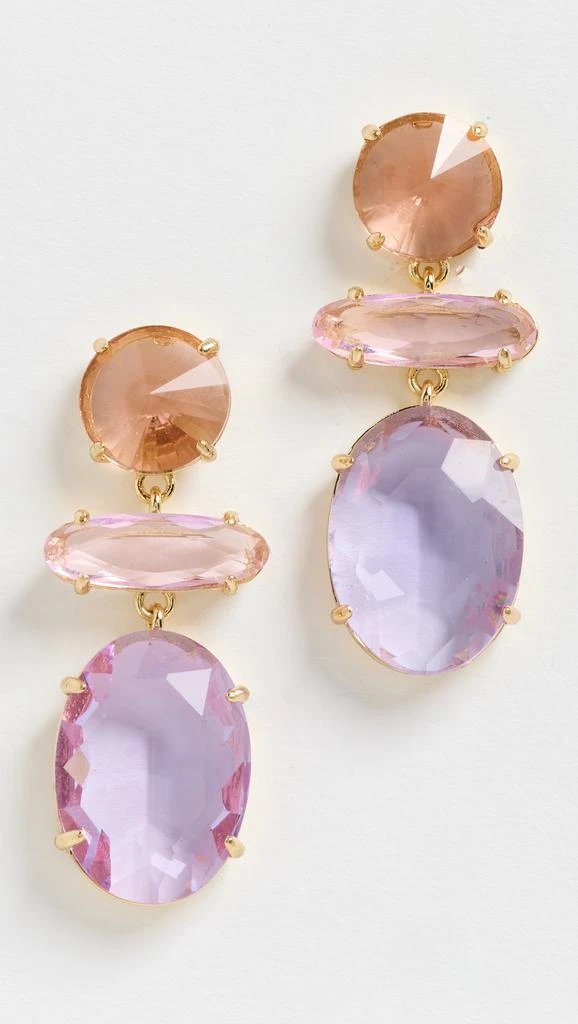 Kenneth Jay Lane Tri-Shape Drop Post Earrings 1