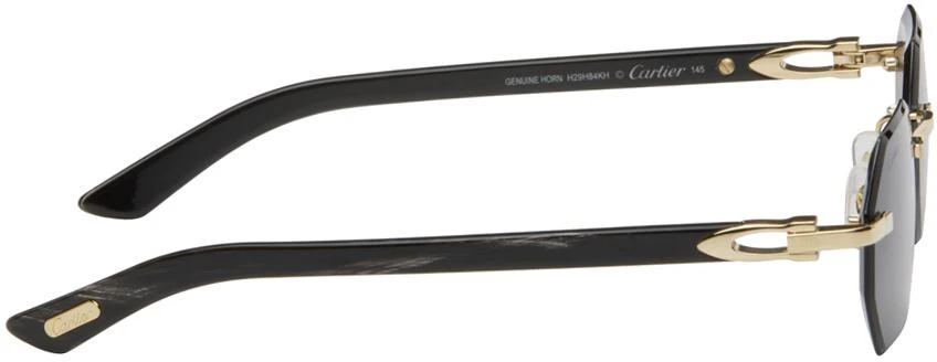 Cartier Black & Gold Signature C de Cartier Sunglasses 2