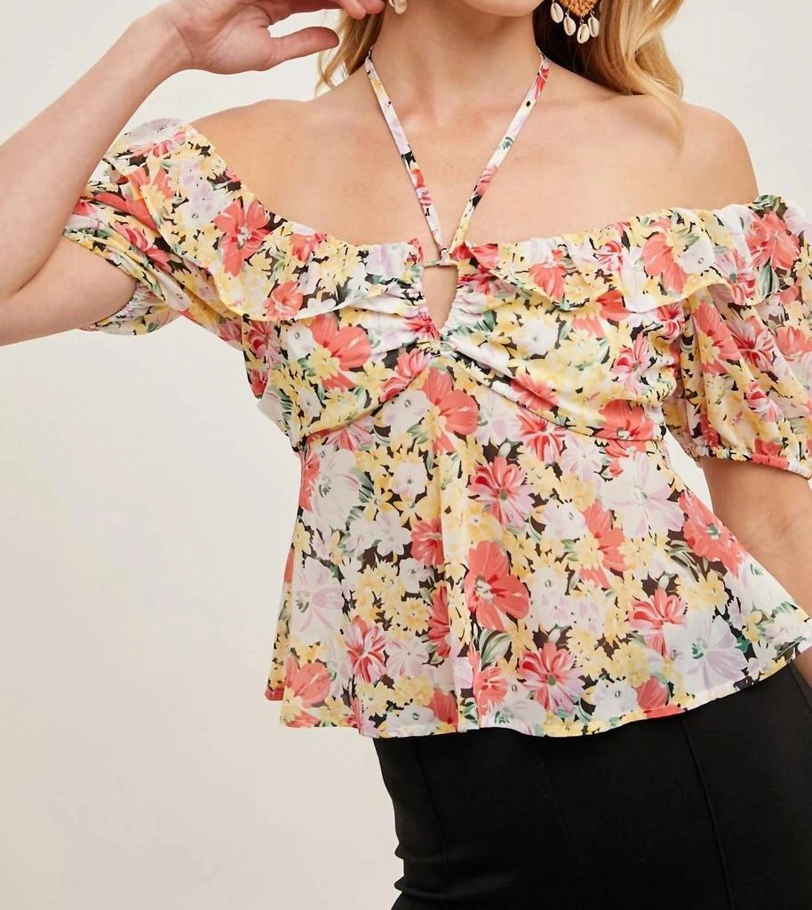 BluIvy Bluivy - FLORAL CHIFFON HALTER BLOUSE 2