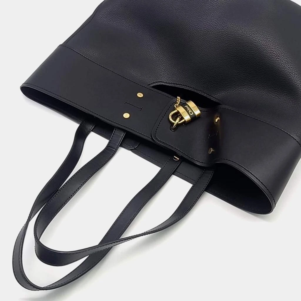 Chloé Chloe Black Leather Aby Tote Bag 4