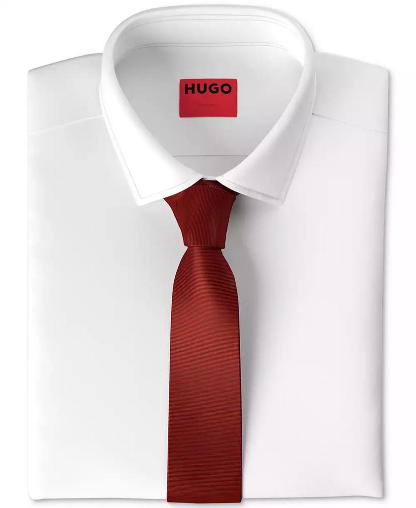 Hugo Boss Men's Ribbed Silk Skinny Tie