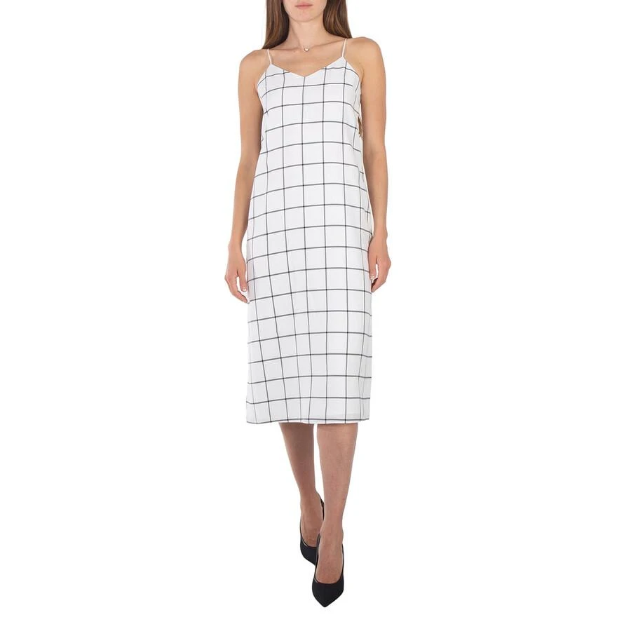 Tibi Twill Windowpane Slip Dress 1