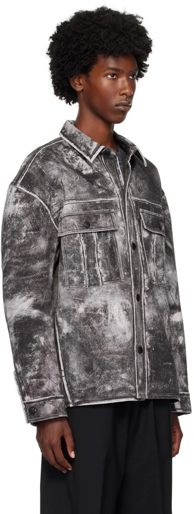 Alexander Wang Black & Gray Oversized Denim Jacket 2