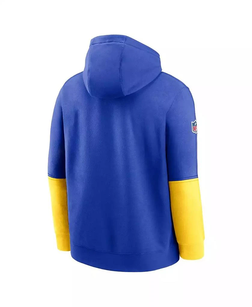 NIKE Men's Royal Los Angeles Rams 2024 Sideline Club Pullover Hoodie 2