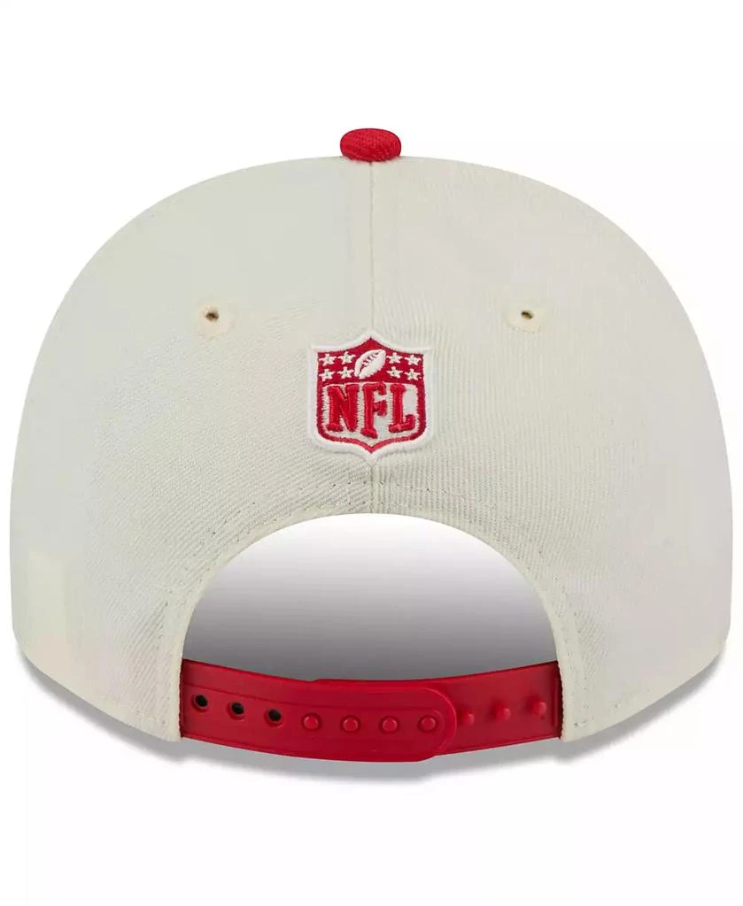 New Era Men's Cream/Red Kansas City Chiefs 2025 NFL Draft A-Frame 9FIFTY Snapback Hat 3