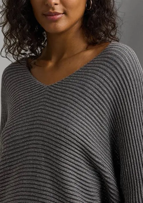 Ralph Lauren Metallic Rib Knit Dolman Sleeve Sweater 3