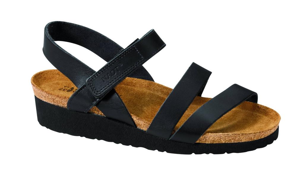 Naot Women's Kayla Sandals In Black Matte Leather