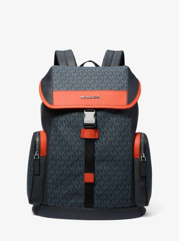 Michael Kors Cooper Color-Block Signature Logo Backpack 1